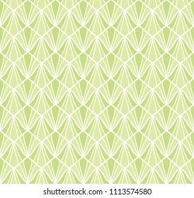 Abstract Green Decorative Tile. Geometric Seamless Pattern. Floral background.