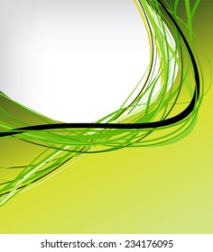 Abstract green design with lines