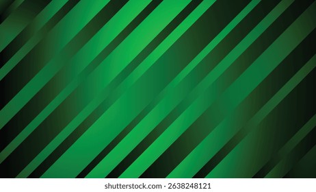 Abstract Green Diagonal Striped Background with Gradient Effect