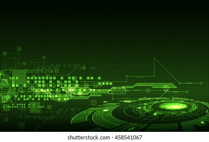 Abstract green digital communication technology background. Vector illustration
