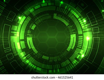 Abstract Green Digital Communication Technology Background Stock Vector ...