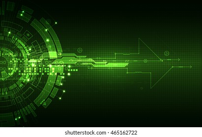 Abstract green digital communication technology background. Vector illustration