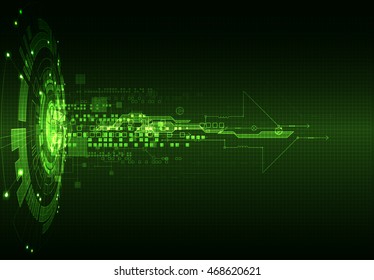Abstract green digital communication technology background. Vector illustration