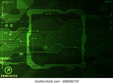 Abstract green digital communication technology background. Vector illustrationa
