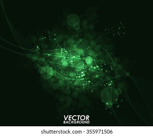 Abstract green digital technology background. Vector illustration