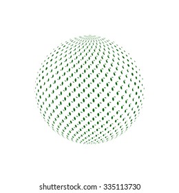 Abstract green dots background. Logo design. Latex








