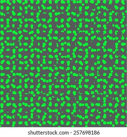 Abstract green dots, gray background, stock vector illustration 