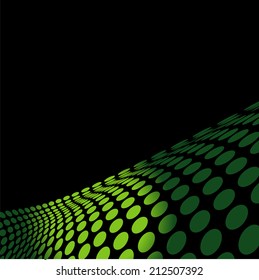 Abstract green dotted background- Illustration