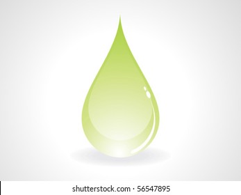 abstract green drop vector illustration