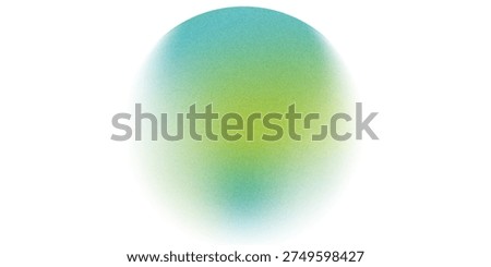 Abstract green earth gradient background. Blurry fresh green, blue color circle gradient shape. Vector soft fresh backdrop. Aura gradation circle. Iridescent color. Zen space concept. Gradation circle
