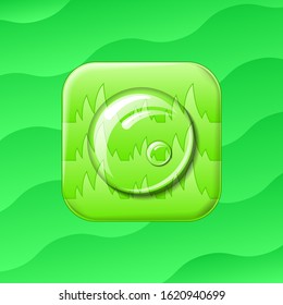 Abstract Green Eco Bubble Icon Vector