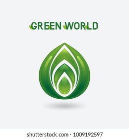 abstract green eco symbol. vector illustration - eps 10