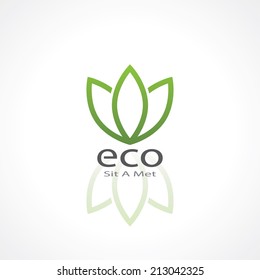 abstract green ecology symbol. template logo design. vector eps10