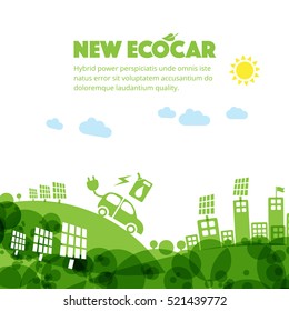 Abstract green ecology world background.