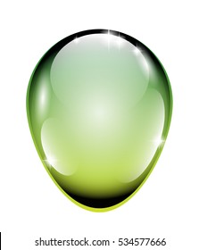 Abstract green egg-shaped background, with space for your text. Vector illustration, on transparent background