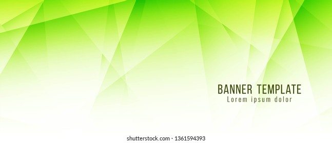 Abstract green elegant banner modern template