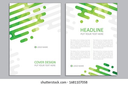 Abstract green elements brochure design