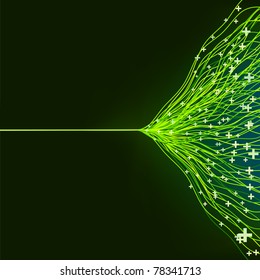 Abstract green energy design against dark background. EPS8. To see similar visit my portfolio