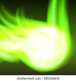 Abstract green fire background. EPS10 vector.