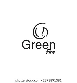 abstract green fire sign symbol, modern initial letter G logo design vector ideas for farm, agricultural and plant business isolated on white 