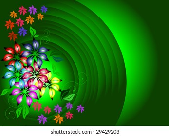 abstract green flora background
