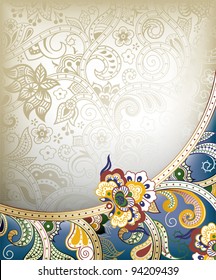 Abstract Green Floral