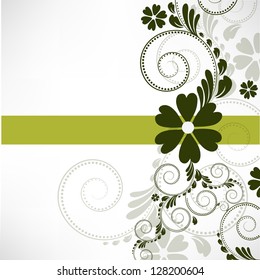 Abstract green floral background.