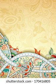 Abstract Green Floral Background