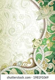 Abstract Green Floral Background