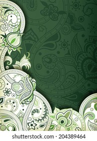 Abstract Green Floral Background