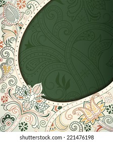 Abstract Green Floral Background