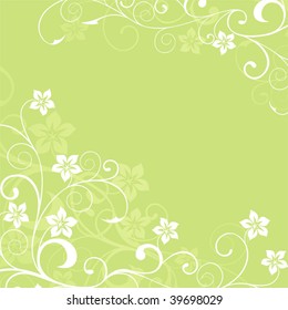 abstract green floral background
