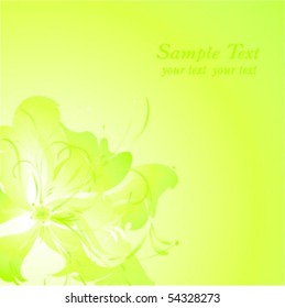 Abstract Green Floral Background