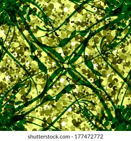 abstract green floral pattern background 