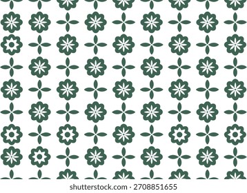 Padrão floral verde abstrato, design geométrico elegante sem emenda