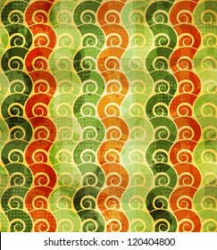 abstract green floral seamless