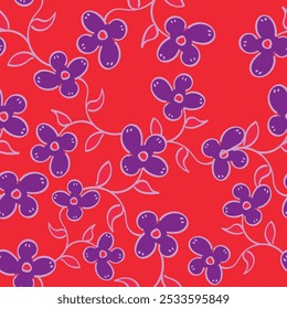 Abstract green floral. Seamless pattern.Creative contemporary floral seamless pattern