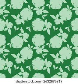Abstract green floral. Seamless pattern.Creative contemporary floral seamless pattern
