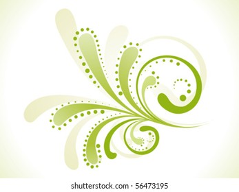 Abstract Green Floral Vector Illustration Stock Vector (Royalty Free ...