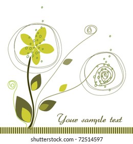 abstract green flower