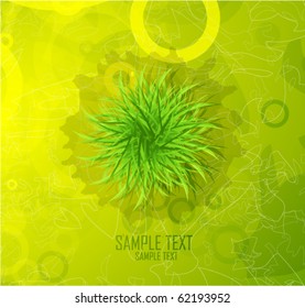 Fondo de flores verde abstracto
