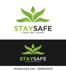 Abstract Green Flower Gradient Logo Design Template. Suitable for Healthy Medical Fashion Beauty Spa Sport Business Company Brand Corporate in Modern Unique Logo Design.