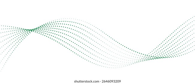 Linhas Pontilhadas de Fluxo Verde Abstrato