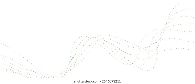 Linhas Pontilhadas de Fluxo Verde Abstrato