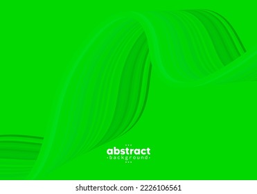 Abstract green flowing line digital technology, smooth particle wave, big data techno design concept background wallpaper, vector eps 