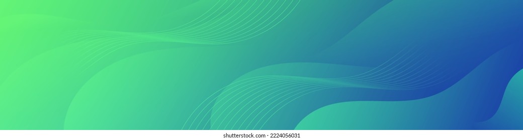 Resumen de la plantilla de la pancarta de aceite verde. Diseño de fondo moderno. color de gradiente. Ondas dinámicas. Composición de formas líquidas. Ajustar para banderas