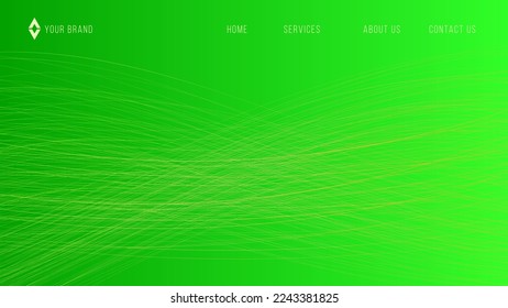 Resumen de la plantilla de la pancarta del fluido verde para la página web. Diseño de fondo moderno. color de gradiente. Ondas dinámicas. Composición de formas líquidas. Ajustar para banners web