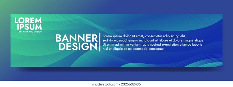 Abstract Green Fluid Banner Template. Modern  background design. gradient color. Dynamic Waves. Liquid shapes composition.  Fit for banners