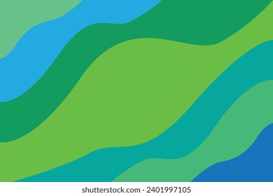 Abstract Green Fluid Banner Template. Modern background design. Dynamic Waves. Liquid shapes composition. Fit for banners