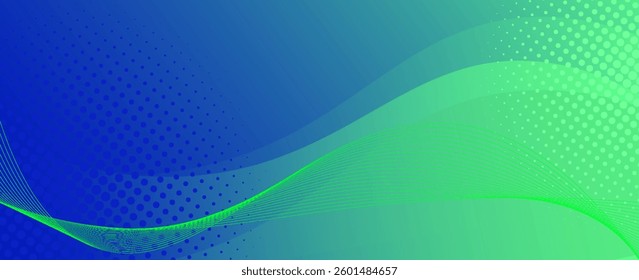 Abstract Green Fluid Banner Template. Modern background design. gradient color. Dynamic Waves. Liquid shapes composition.